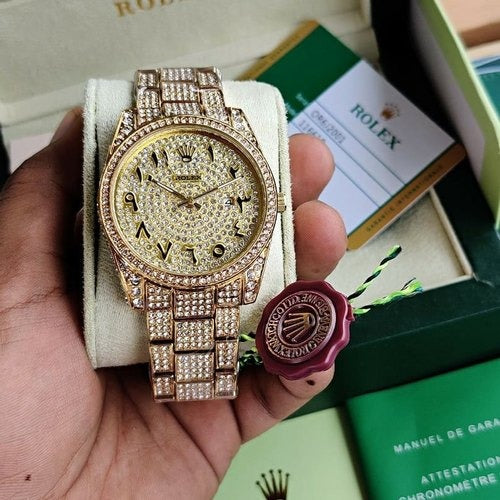 ROLEX ARABIC DIAMOND WATCH (GOLD)