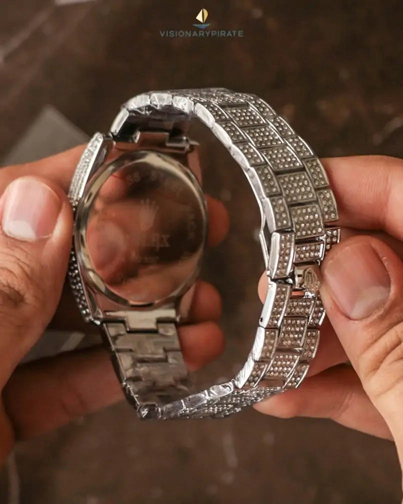 ROLEX ARABIC DIAMOND WATCH (SILVER)