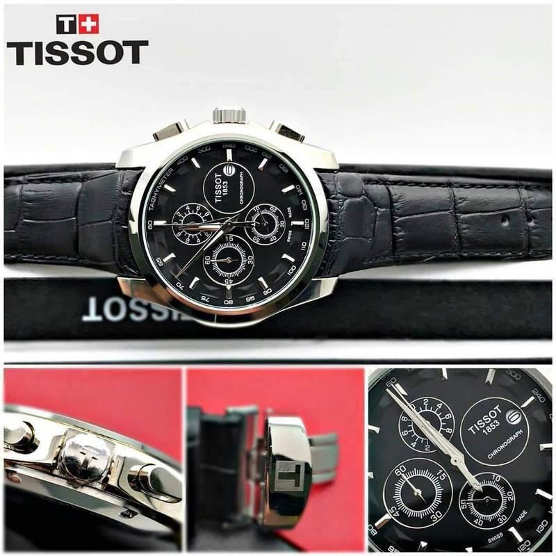 TISSOT 1853 Chronograph Black Leather Men's Watch