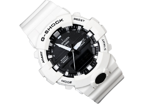 G-Shock Analog Digital  GA-800SC Black Dial White Strap