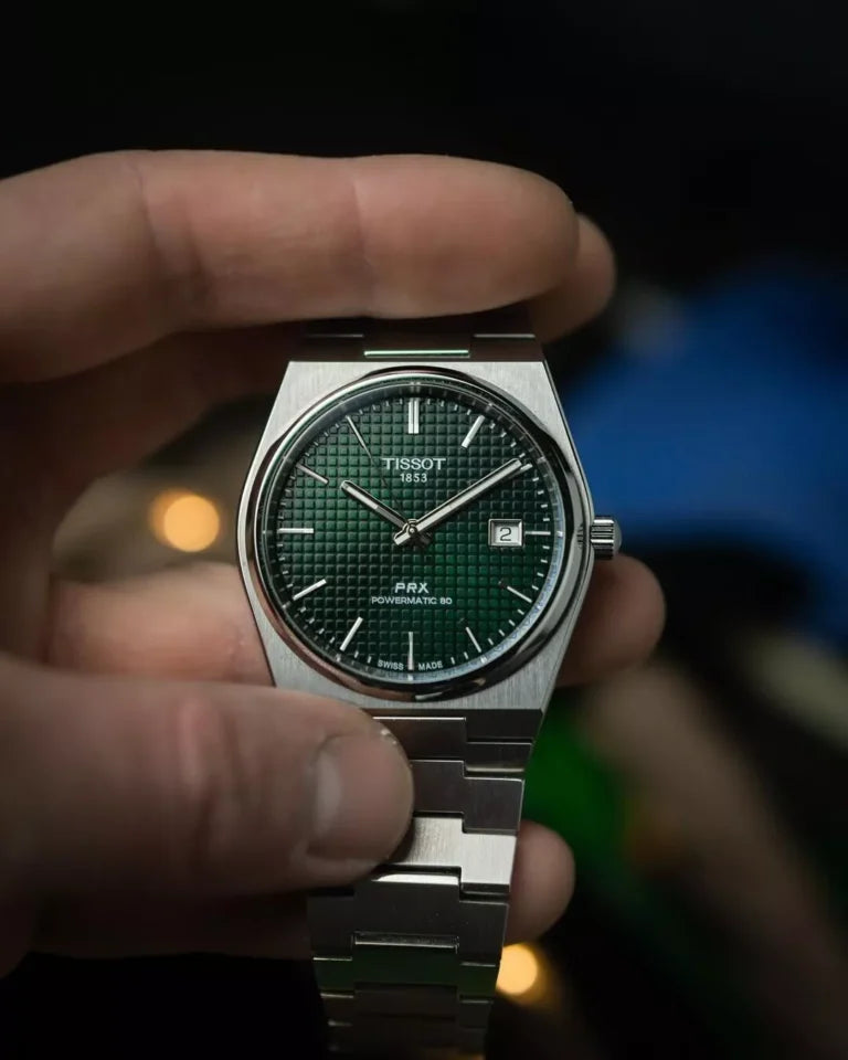 Tissot PRX Powermatic 80 (JAPAN 1st) Green Dial Silver Steel Strap Watch for Men