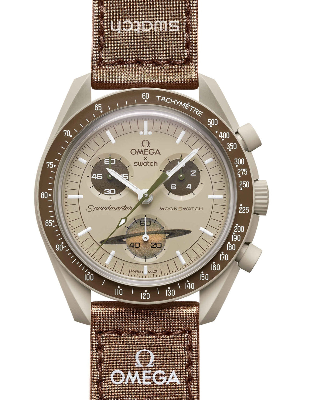 OMEGA X SWATCH  MOONSWATCH Mission To The Saturn - Brown Dial/Brown Strap Bioceramic