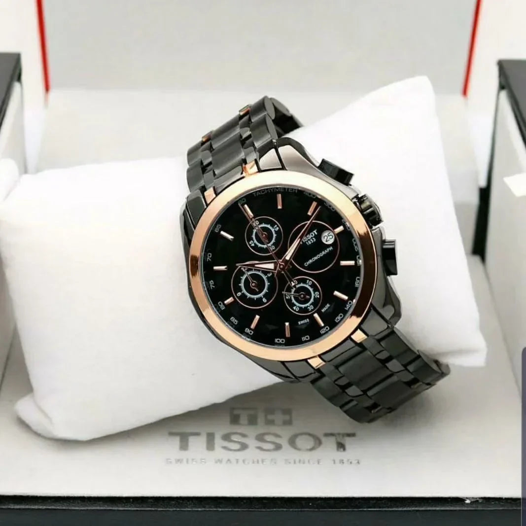 TISSOT 1853 Chronograph Black Strap Date Working Men's Watch