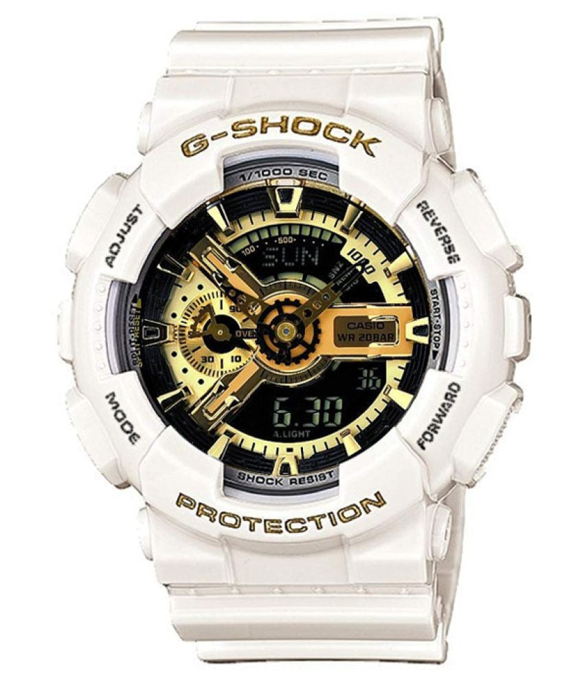 G-Shock Analog-Digital G Shock White Gshock Gold Dial Mens Watch (UNISEX)