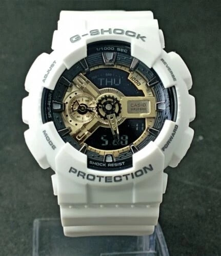 G-Shock Analog-Digital G Shock White Gshock Gold Dial Mens Watch (UNISEX)