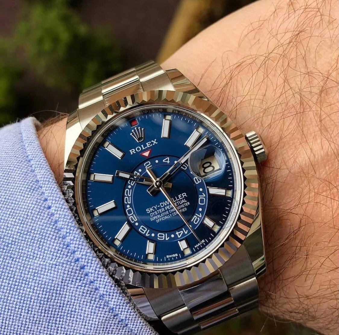 ROLEX Sky-Dweller silver blue (quartz)