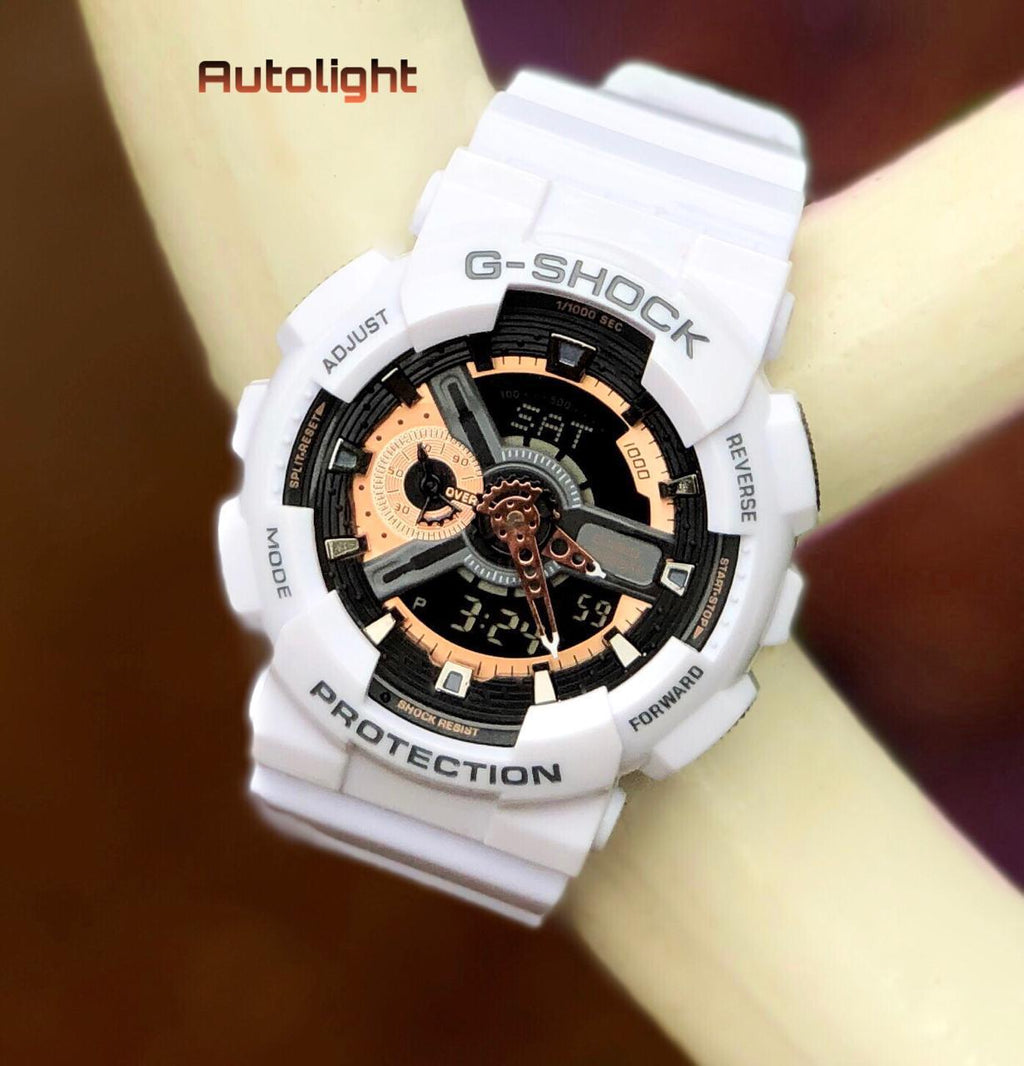 G-Shock Analog-Digital White Black Dial UNISEX WATCH