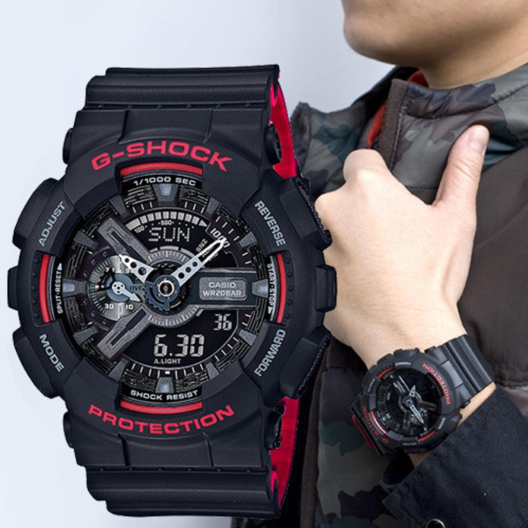 G-SHOCK CASIO Analog Digital GA110HR-1ACR WITH ORIGINAL METAL BOX