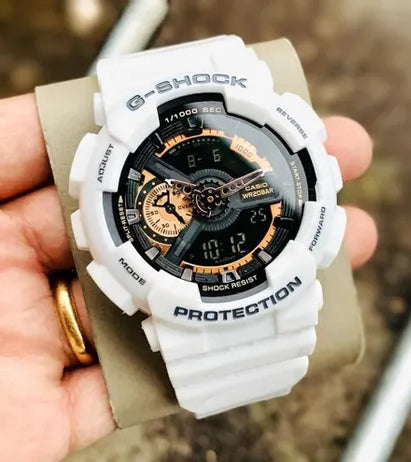 G-Shock Analog-Digital White Black Dial UNISEX WATCH