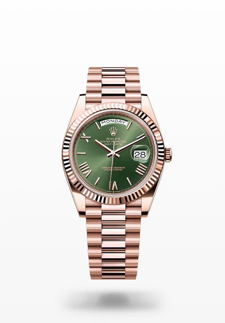 ROLEX DAY DATE ROSEGOLD GREEN AUTOMATIC