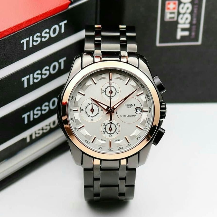 TISSOT 1853 Chronograph Black white Men's Watch TS-616-BW