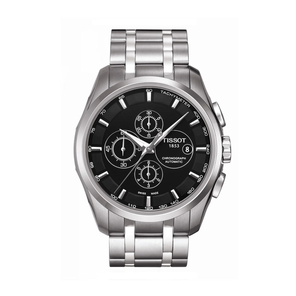 TISSOT 1853 - Silver Black Chronograph Men's Watch With Date Working