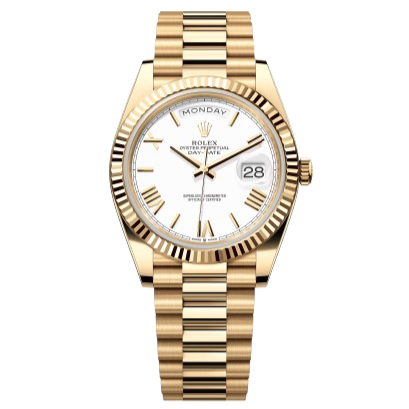ROLEX OYSTER PERPETUAL (AUTOMATIC )Day-Date White Dial Men's Watch