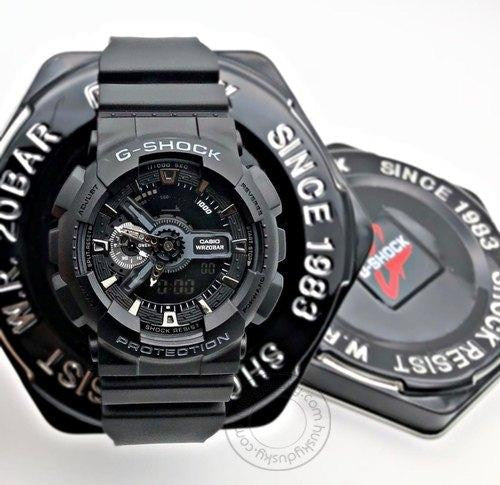 Casio G-Shock watches Men's Watch GA-110-1BDR WITH ORIGINAL METAL BOX