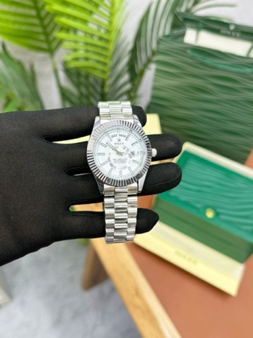 ROLEX Sky-Dweller silver white with jubilee belt (cell model)