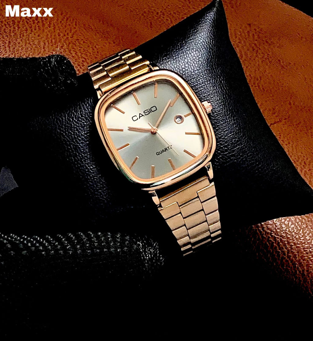 Casio vintage gold cream