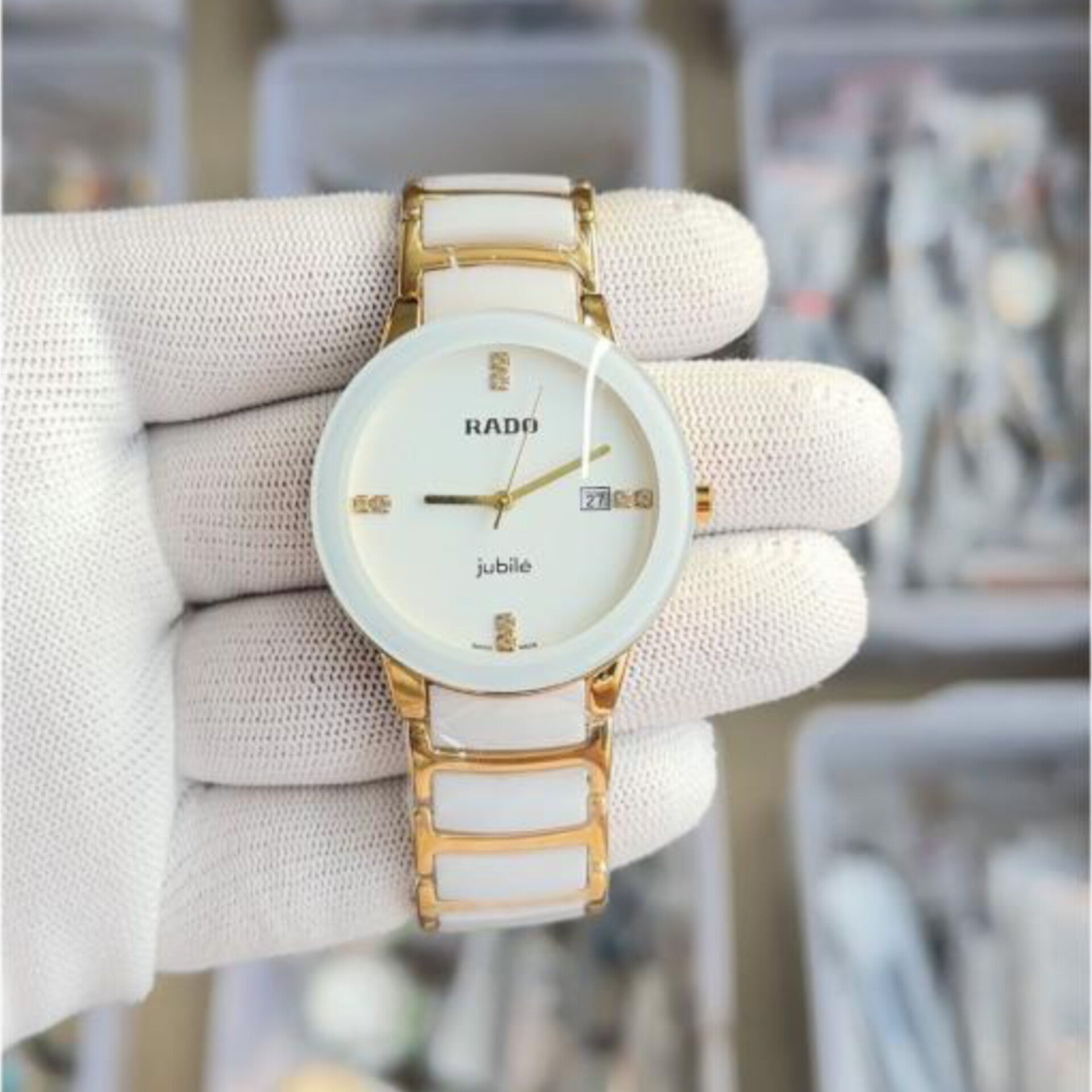 RADO JUBLIE WHITE GOLD WITH DATE WORKING (FOR MEN)