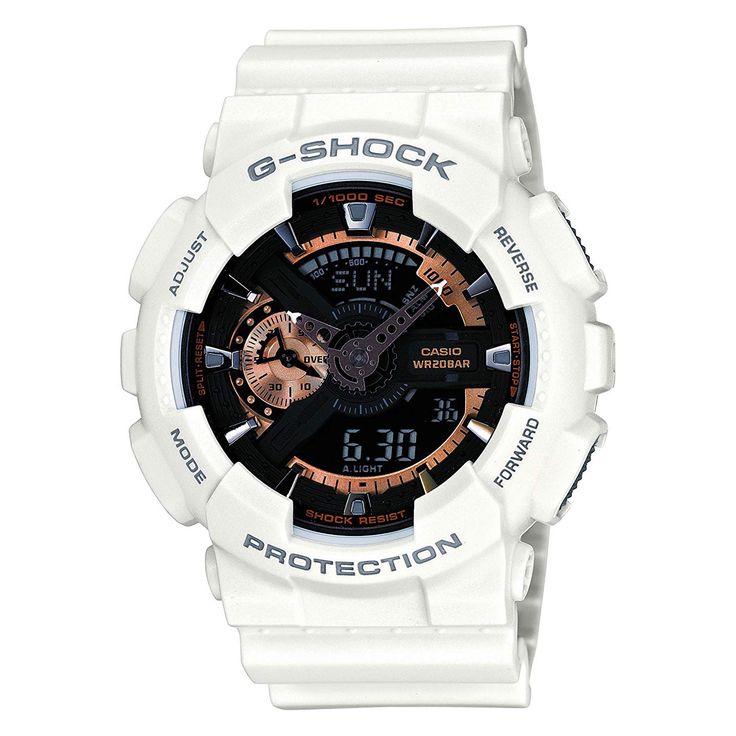 G-Shock Analog-Digital White Black Dial UNISEX WATCH