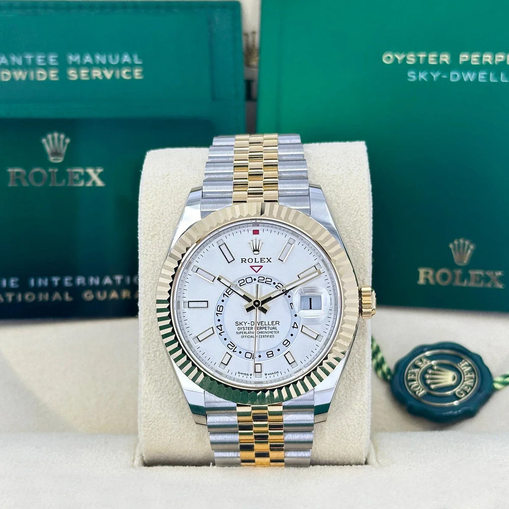 Rolex Sky-Dweller silver Dial With dual tone jublee belt (cell model)