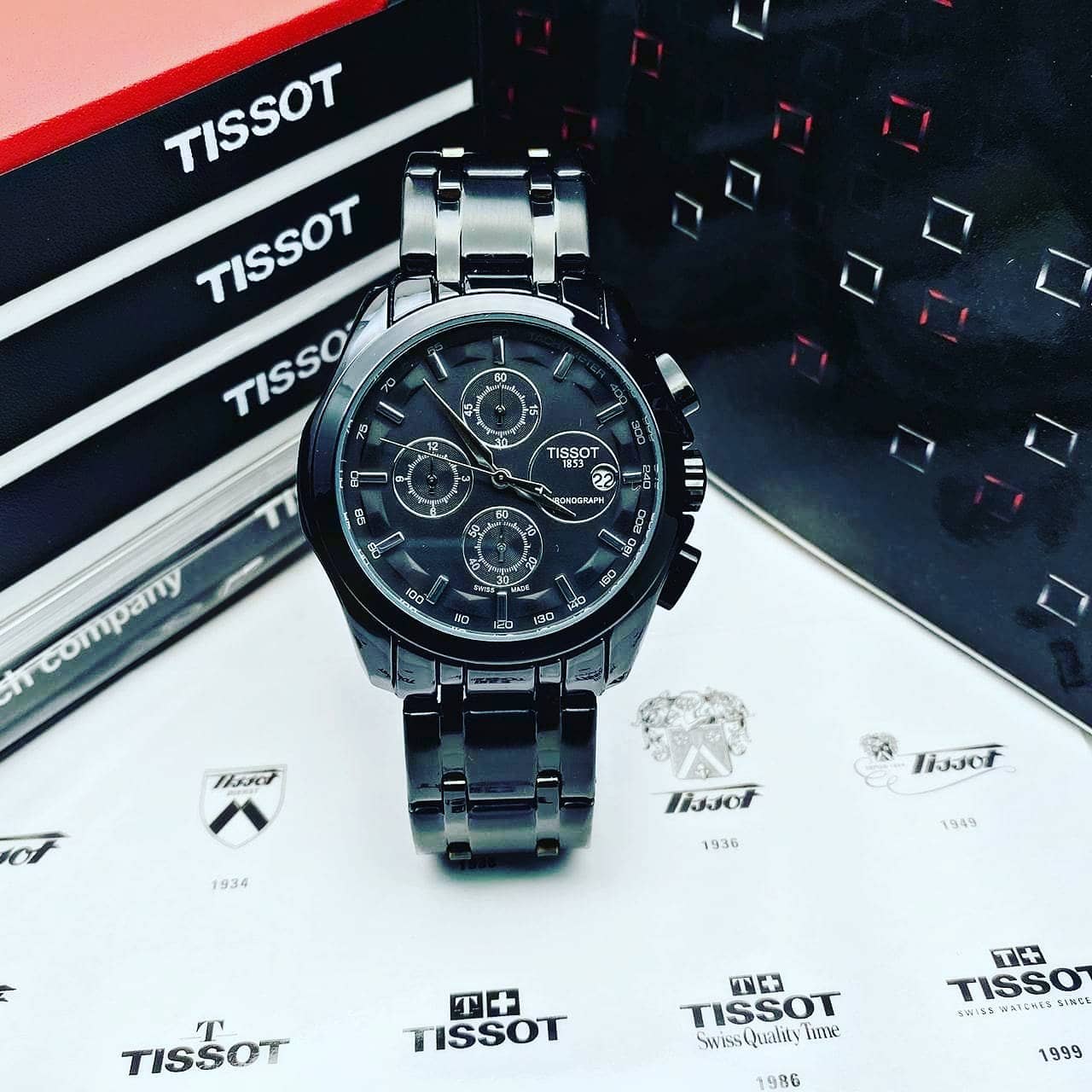 TISSOT 1853 Black Chronograph New Stylish Men's Watch