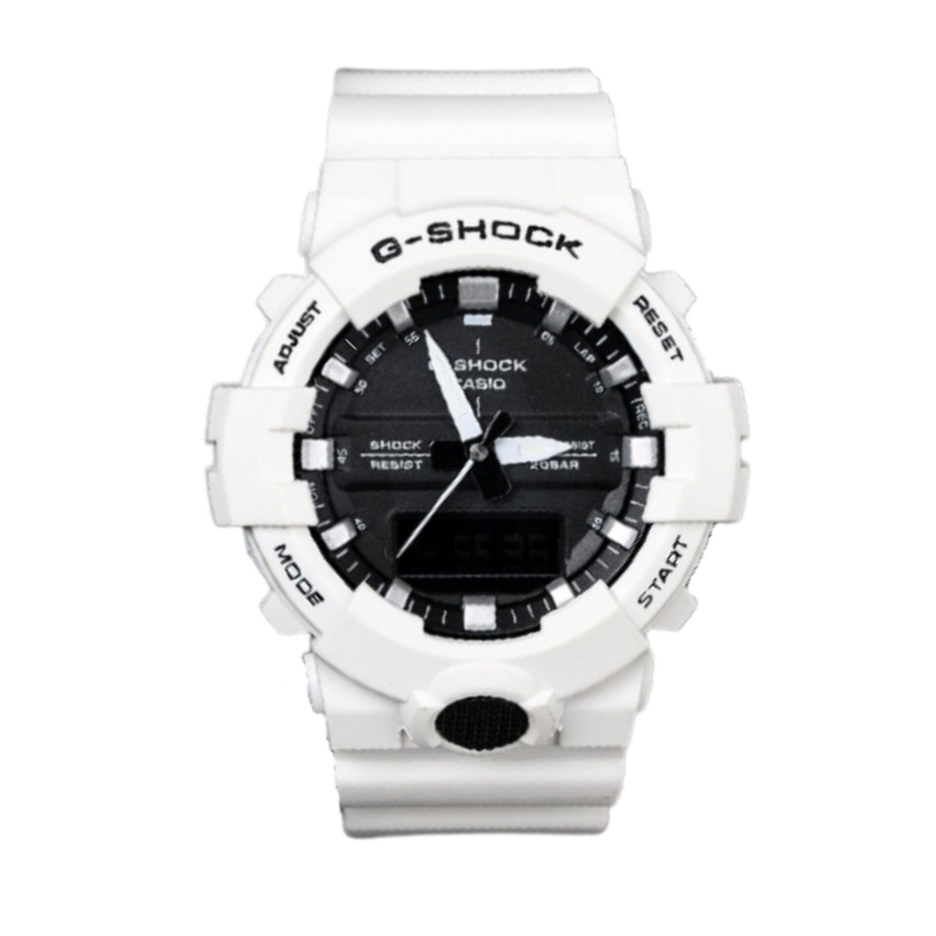 G-Shock Analog Digital  GA-800SC Black Dial White Strap