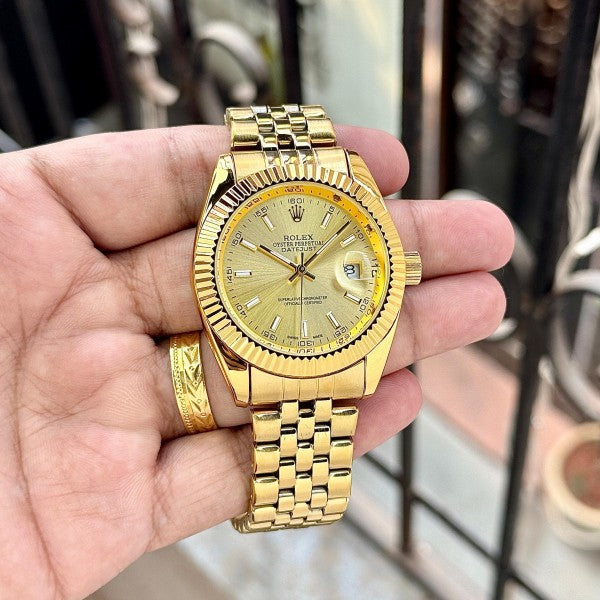ROLEX DATE-JUST GOLD CHAIN BELT QUARTZ