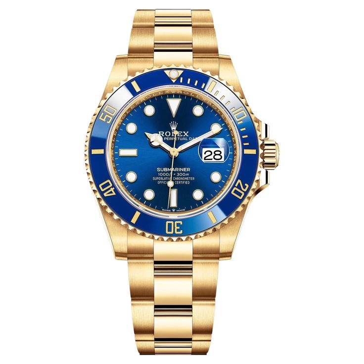 Rolex Submariner Blue Dial gold belt (automatic)