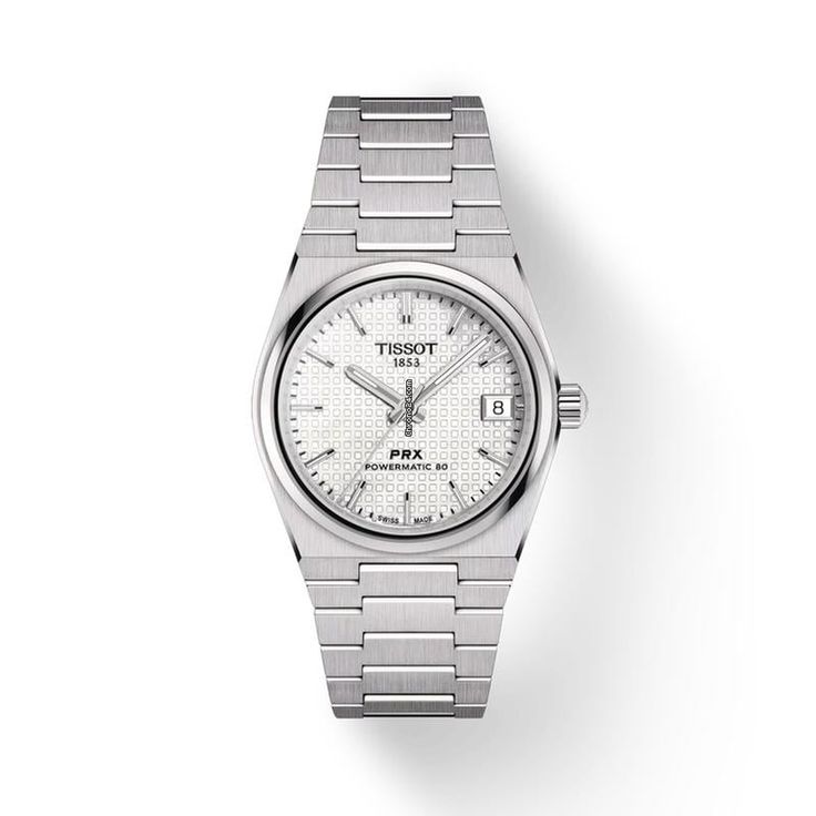 TISSOT PRX Powermatic 80 (AUTOMATIC) White Dial Silver Steel Strap Watch for Men