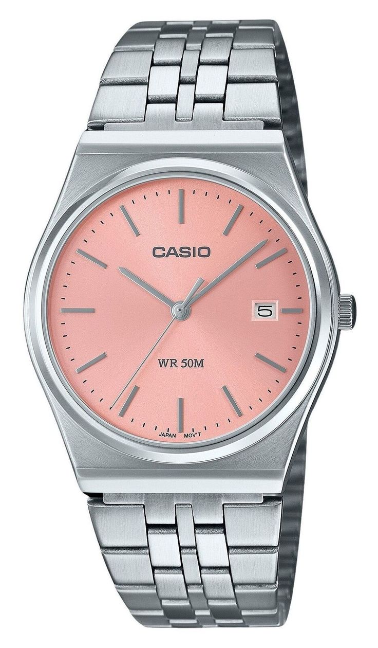 Casio Enticer Silver Pink Quartz Watch