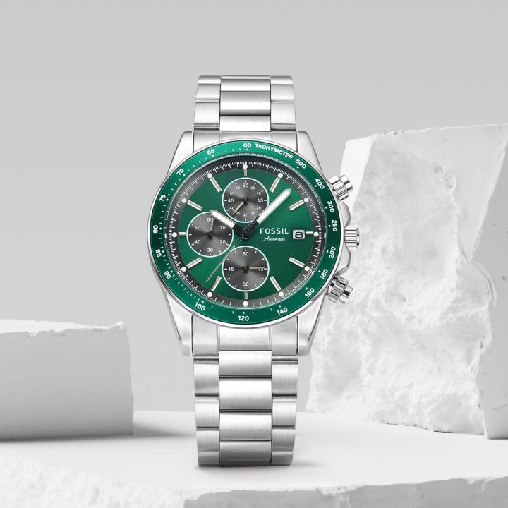 FOSSIL AUTOCROSS CHRONOGRAPH WATCH (SILVER GREEN)