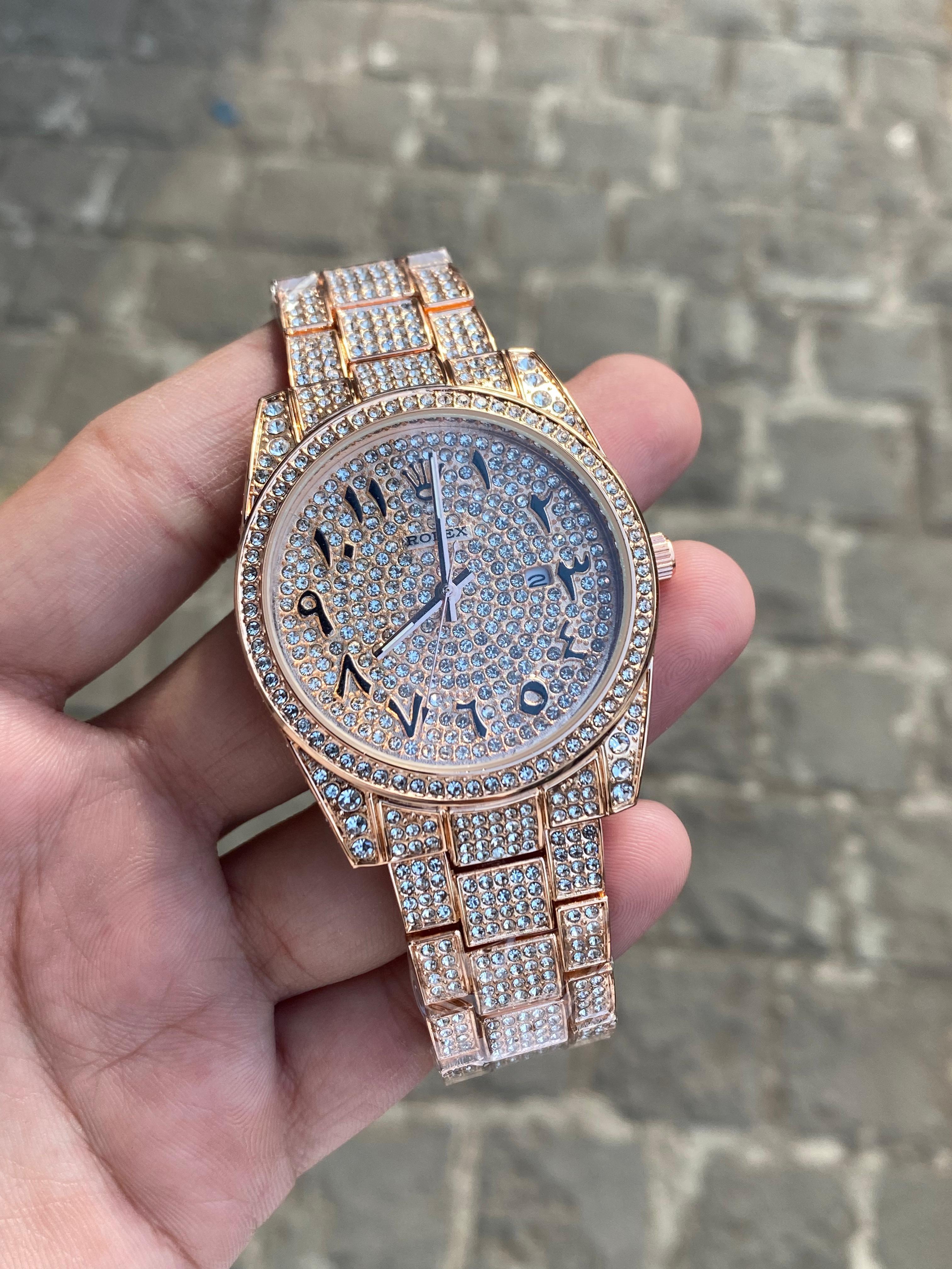 ROLEX ARABIC DIAMOND WATCH (ROSE GOLD)