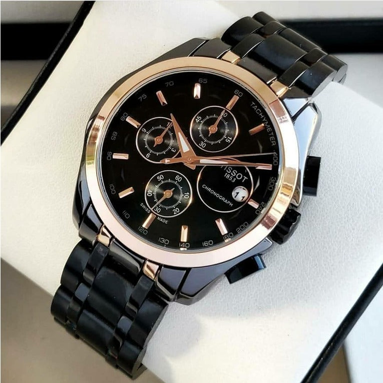 TISSOT 1853 Chronograph Black Strap Date Working Men's Watch