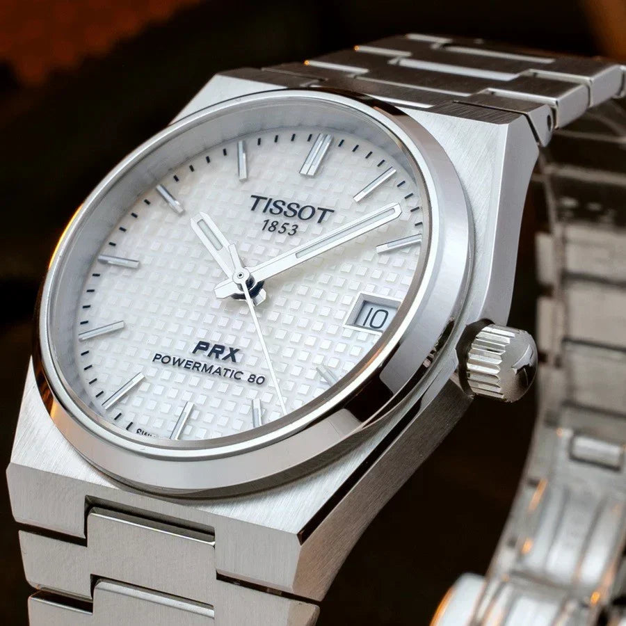 TISSOT PRX Powermatic 80 (AUTOMATIC) White Dial Silver Steel Strap Watch for Men