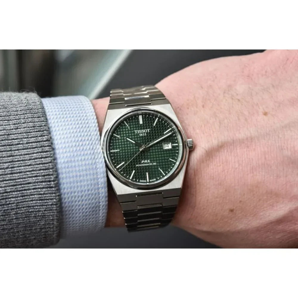 Tissot PRX Powermatic 80 (JAPAN 1st) Green Dial Silver Steel Strap Watch for Men