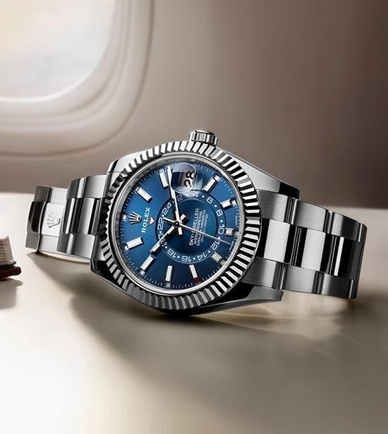 ROLEX Sky-Dweller silver blue (quartz)