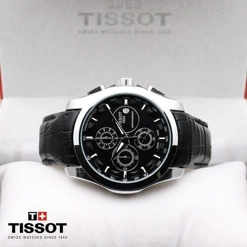 TISSOT 1853 Chronograph Black Leather Men's Watch